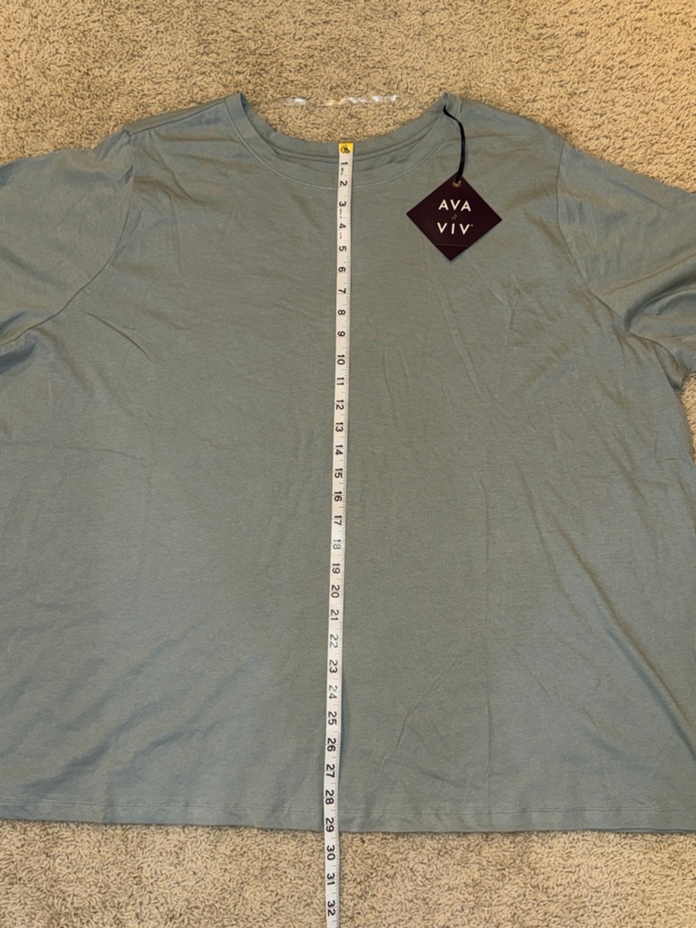 Ava & Viv Women’s White Short Sleeve Crew Tee - Picture 9 of 13
